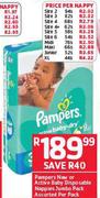 Pampers New Or Active Baby Disposal Nappies Size 2-Per Nappy
