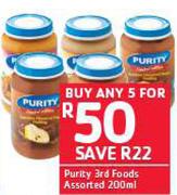 Purity 3rd Foods-5x200ml