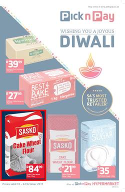 Pick n Pay Western Cape : Wishing You A Joyous Diwali (10 Oct - 22 Oct 2017), page 1
