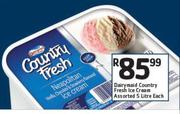 Dairymaid Country Fresh Ice Cream Assorted-5Ltr Each