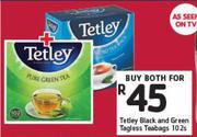 Tetley Black & Green Tagless Teabags-102s Both For