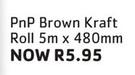 PnP Brown Kraft Roll-5m x 480mm
