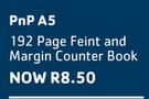 PnP A5 192 Page Feint & Margin Counter Book