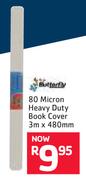 Butterfly 80 Micron Heavy Duty Book Cover-3m x 480mm