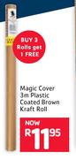 Magic Cover 3m Plastic Coated Brown Kraft Roll