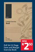 PnP A4 32 Page Feint & Margin Exercise Book