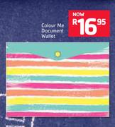 Colour Me Document Wallet