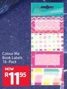 Colour Me Book Labels 16-Pack