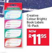 Creative Colours Brightz Books Labels 16-Pack