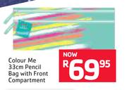 Colour Me 33cm Pencil Bag With Front Compartment
