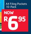 Butterfly A4 Filing Pockets 10-Pack