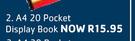 Flip File A4 20 Pocket Display Book