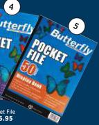 Butterfly A4 50 Pocket File