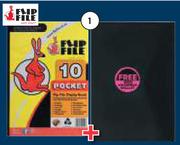 Flip File A4 10 Pocket Display Book With Free Document Wallet