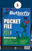 Butterfly A4 30 Pocket File