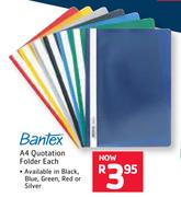 Bantex A4 Quotation Folder-Each