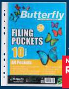 Butterfly A4 Filing Pockets 10-Pack