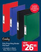 Croxley Poly Prop Ring Binder File-Each
