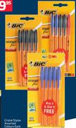 BIC Orange Fine Ball Pens Assorted Colours 3 + 2 Free Pack-Each