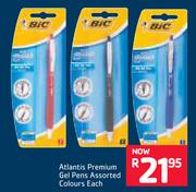 BIC Atlantis Premium Gel Pens Assorted Colours-Each