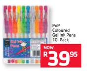 PnP Coloured Gel Ink Pens 10-Pack