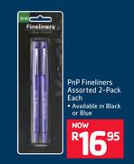 PnP Fineliners Assorted 2 Pack-Each
