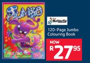 Butterfly 120-Page Jumbo Colouring Book