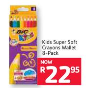 BIC Kids Super Soft Crayons Wallet 8-Pack