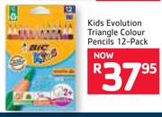 BIC Kids Evolution Triangle Colour Pencils 12-Pack