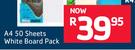 A4 50 Sheets White Board Pack