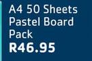 A4 50 Sheets Pastel Board Pack