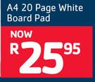 Butterfly A4 20 Page White Board Pad