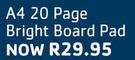 Butterfly A4 20 Page Bright Board Pad