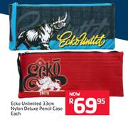Ecko Unlimited 33cm Nylon Deluxe Pencil Case-Each