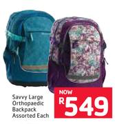 Savy Large Orthopaedic Backpack-Each