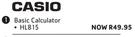 Casio Basic Calculator (HL815)