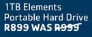 Western Digital 1TB Elements Portable Hard Drive