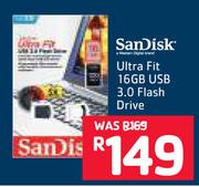 Sandisk Ultra Fit 16GB USB 3.0 Flash Drive