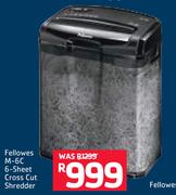 Fellowes M-6C 6-Sheet Cross Cut Shredder