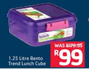 Sistema 1.25ltr Bento Trend Lunch Cube
