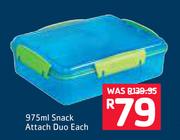Sistema 975ml Snack Attach Duo-Each