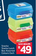 Addis Snacka Stacka Lunch Box Assorted Colours-Each