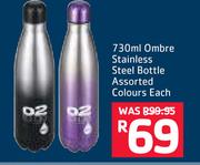 02 To Go 730ml Ombre Stainless Steel Bottle Assorted Colours-Each