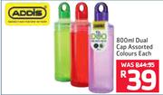 Addis 800ml Dual Cap Assorted Colours-Each