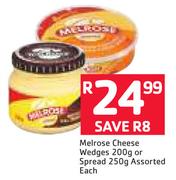 Melrose Cheese Wedges-200g Or Spread-250g Each