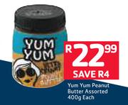Yum Yum Peanut Butter-400g Each