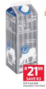 PnP Fresh Milk -2Ltr Each