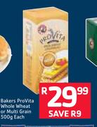 Bakers Pro Vita Whole Wheat Or Multi Grain-500g Each