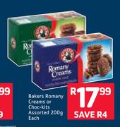 Bakers Romany Creams Or Choc Kits Assorted-200g Each