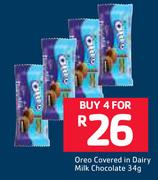 Oreo Covered In Dairy Milk Chocolate-4 x 34g